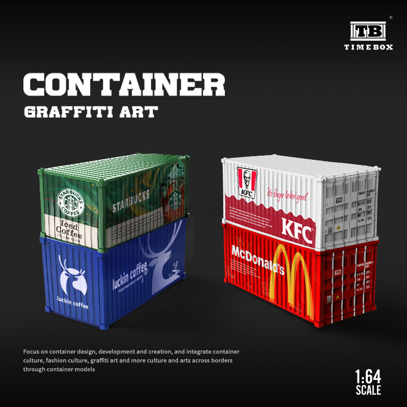 Time Box 1/64 20ft Shipping Container Full Metal Made- McDonald's Version