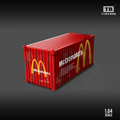 Time Box 1/64 20ft Shipping Container Full Metal Made- McDonald's Version
