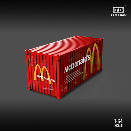 Time Box 1/64 20ft Shipping Container Full Metal Made- McDonald's Version