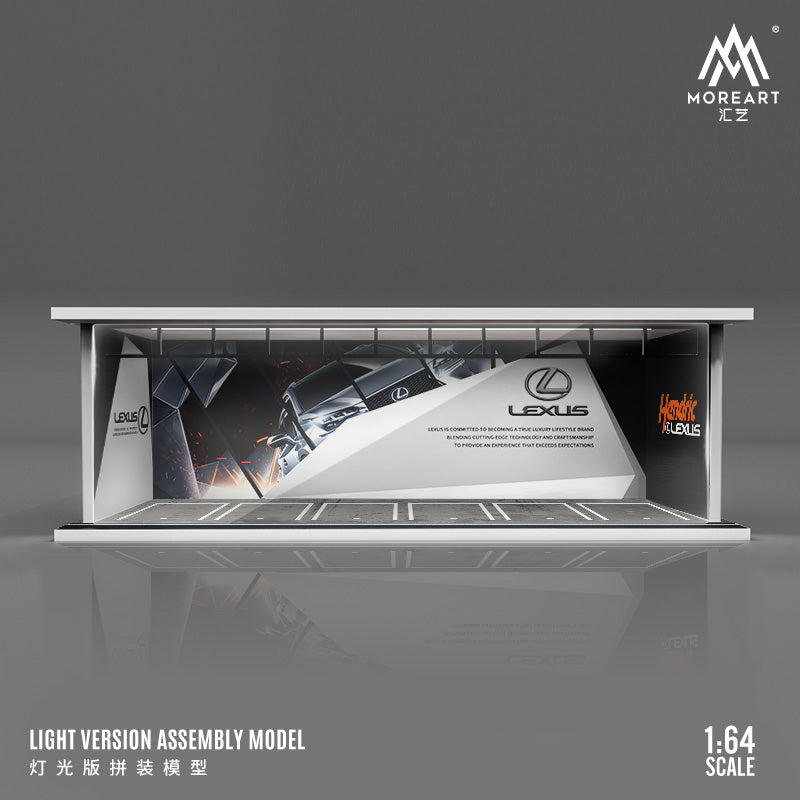 MoreArt 1/64 Parking Lot Scene Diorama with LED Light- Lexus Edition