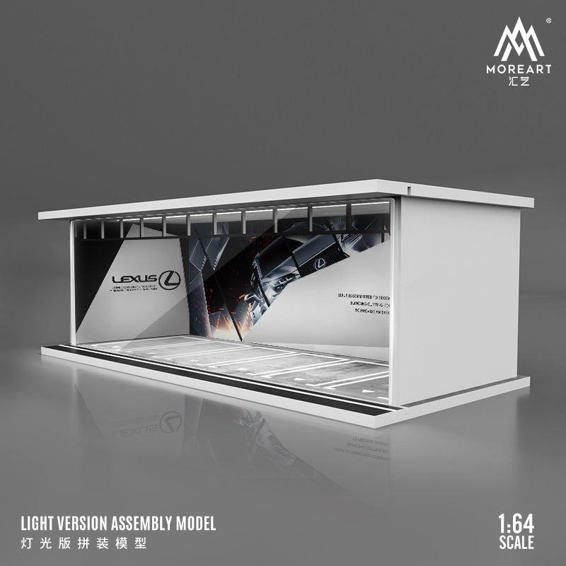 MoreArt 1/64 Parking Lot Scene Diorama with LED Light- Lexus Edition