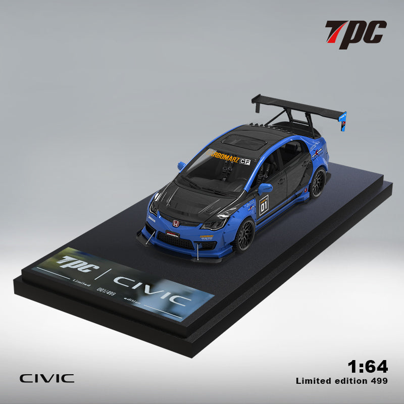 TPC 1:64 Honda CIVIC Type-R FD2 Modified Blue