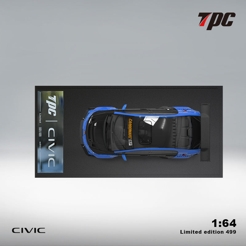 TPC 1:64 Honda CIVIC Type-R FD2 Modified Blue
