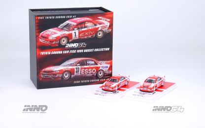 INNO64 1:64 Toyota Corona EXIV JTCC 1995 Boxset Collection #1 "ZENT" M. SEKIYA / #37 "ESSO" M. KRUMM