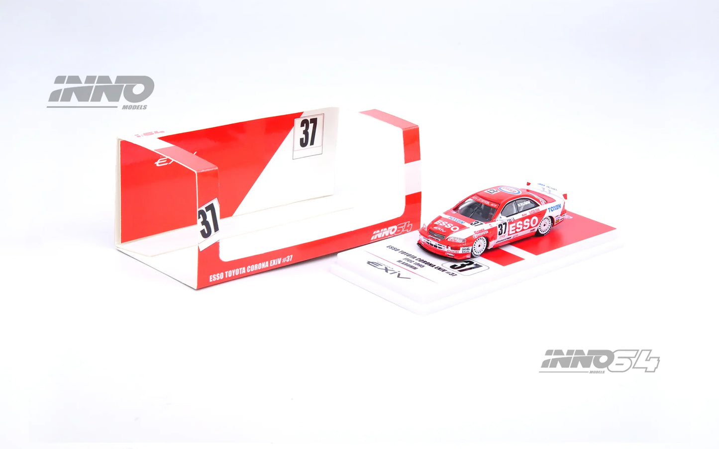 INNO64 1:64 Toyota Corona EXIV JTCC 1995 Boxset Collection #1 "ZENT" M. SEKIYA / #37 "ESSO" M. KRUMM