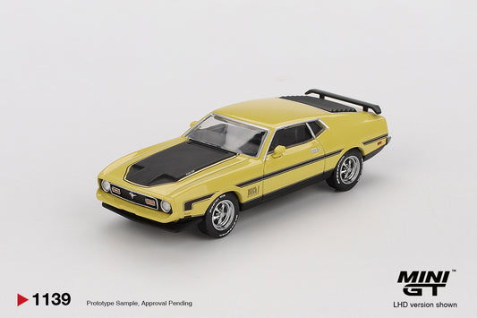 Mini GT 1:64 Ford Mustang Mach1 Grabber Yellow (MGT01039-CH)