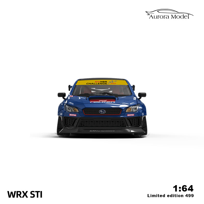 Aurora Model 1:64 Subaru WRX STI Nurburging WRX NBR Challenge 2023 Blue with Driver Figure
