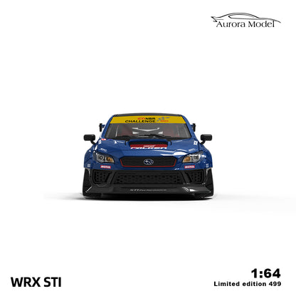 Aurora Model 1:64 Subaru WRX STI Nurburging WRX NBR Challenge 2023 Blue with Driver Figure