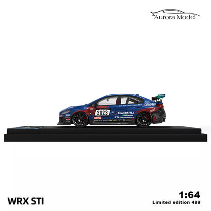 Aurora Model 1:64 Subaru WRX STI Nurburging WRX NBR Challenge 2023 Blue