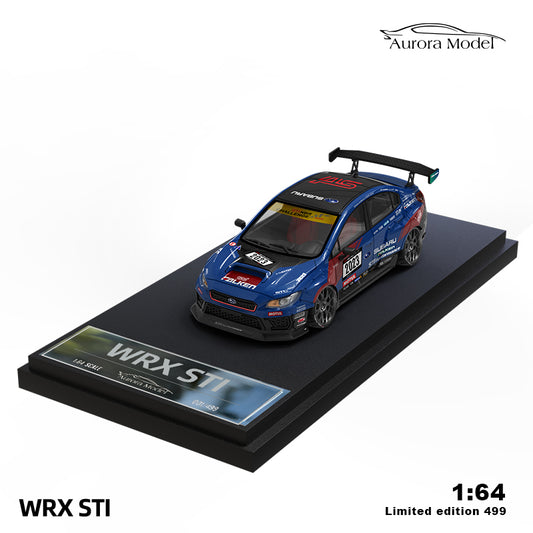 Aurora Model 1:64 Subaru WRX STI Nurburging WRX NBR Challenge 2023 Blue