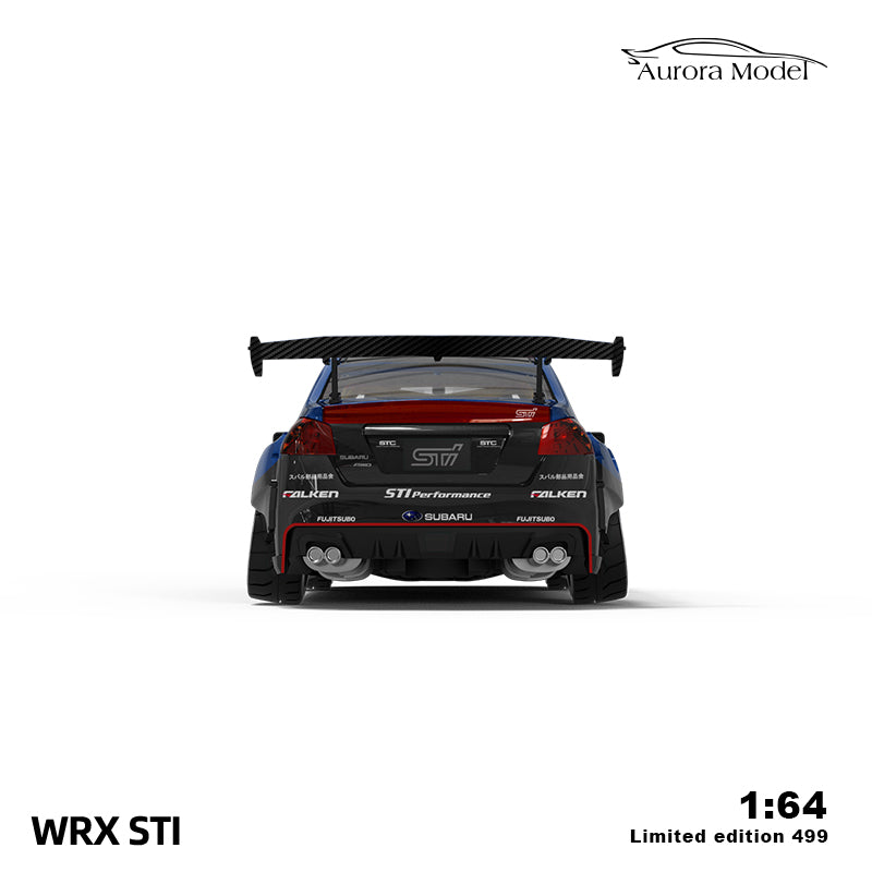 Aurora Model 1:64 Subaru WRX STI Nurburging WRX NBR Challenge 2023 Blue with Driver Figure