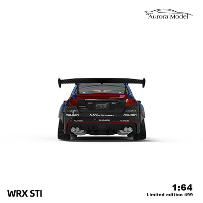 Aurora Model 1:64 Subaru WRX STI Nurburging WRX NBR Challenge 2023 Blue with Driver Figure