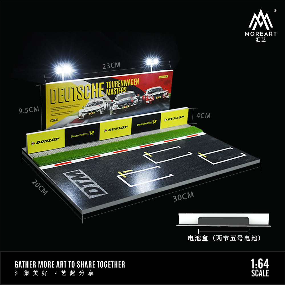 MoreArt 1:64 Race Event Assembly Scene DTM Deutsche Tourenwagen Masters Germany LED Light Diorama