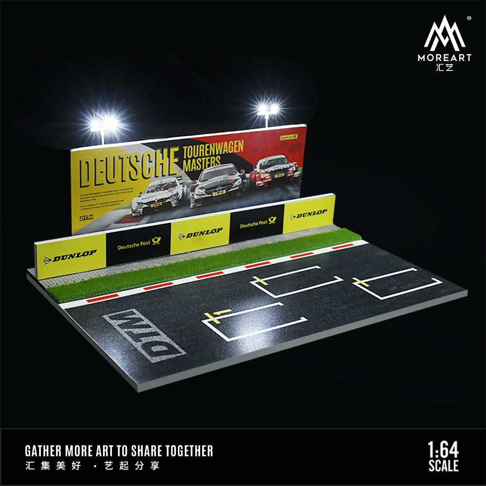 MoreArt 1:64 Race Event Assembly Scene DTM Deutsche Tourenwagen Masters Germany LED Light Diorama