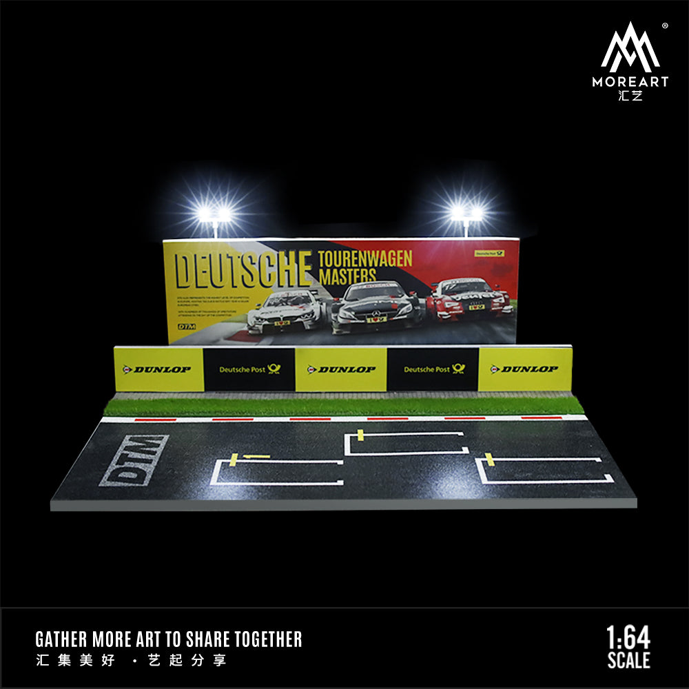 MoreArt 1:64 Race Event Assembly Scene DTM Deutsche Tourenwagen Masters Germany LED Light Diorama