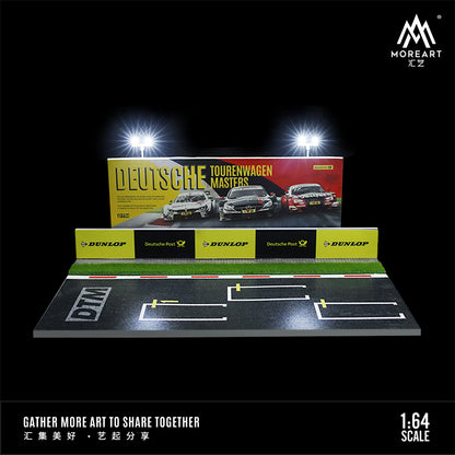 MoreArt 1:64 Race Event Assembly Scene DTM Deutsche Tourenwagen Masters Germany LED Light Diorama