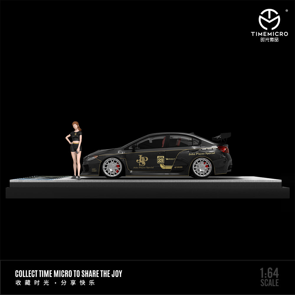 Time Micro 1:64 Subaru WRX STI JPS Edition with Model Girl Figure