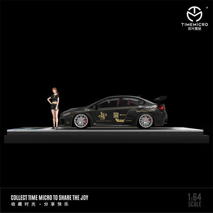 Time Micro 1:64 Subaru WRX STI JPS Edition with Model Girl Figure