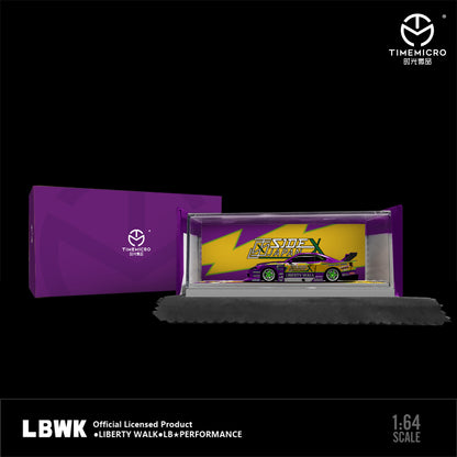 Time Micro 1:64 Nissan Silvia S15 LBWK Purple Flash Openable Engine Hood - Gift Box Version