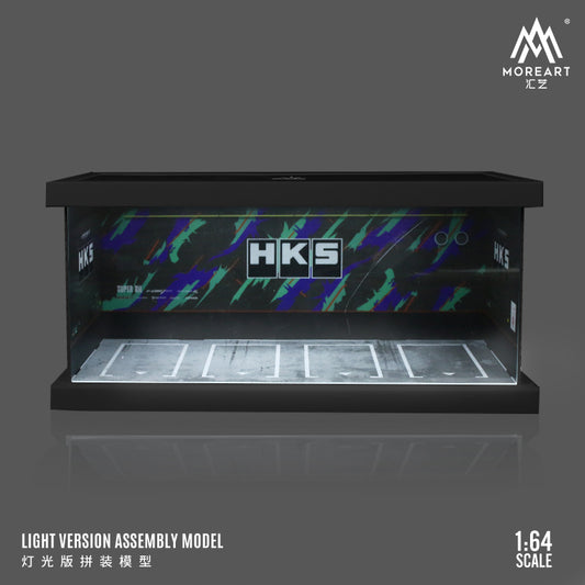 MoreArt 1/64 Parking Lot Scene Diorama Premier ABS Material Version with LED Light - HKS Edition