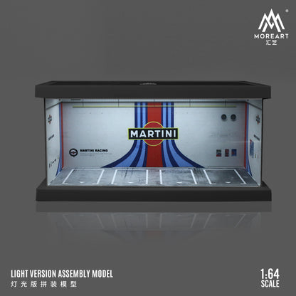 MoreArt 1/64 Parking Lot Scene Diorama Premier ABS Material Version with LED Light - Martini Edition