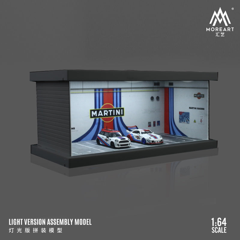 MoreArt 1/64 Parking Lot Scene Diorama Premier ABS Material Version with LED Light - Martini Edition