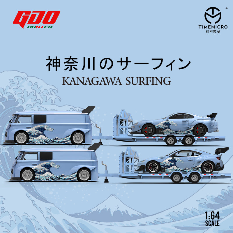Time Micro X GDO 1:64 Volkswagen Kombi Camper Van T1 Japanese Kanagawa Surfing Wave Edition