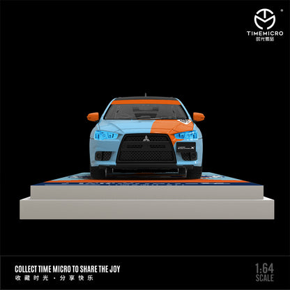 Time Micro 1:64 Mitsubishi Lancer Evolution X Evo 10 Gulf Edition with Model Girl Figure