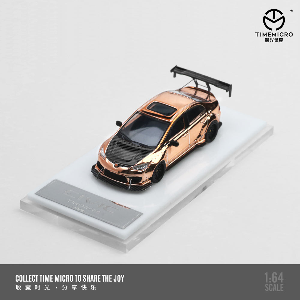 Time Micro 1:64 Honda Civic Type R FD2 Modified Rose Gold