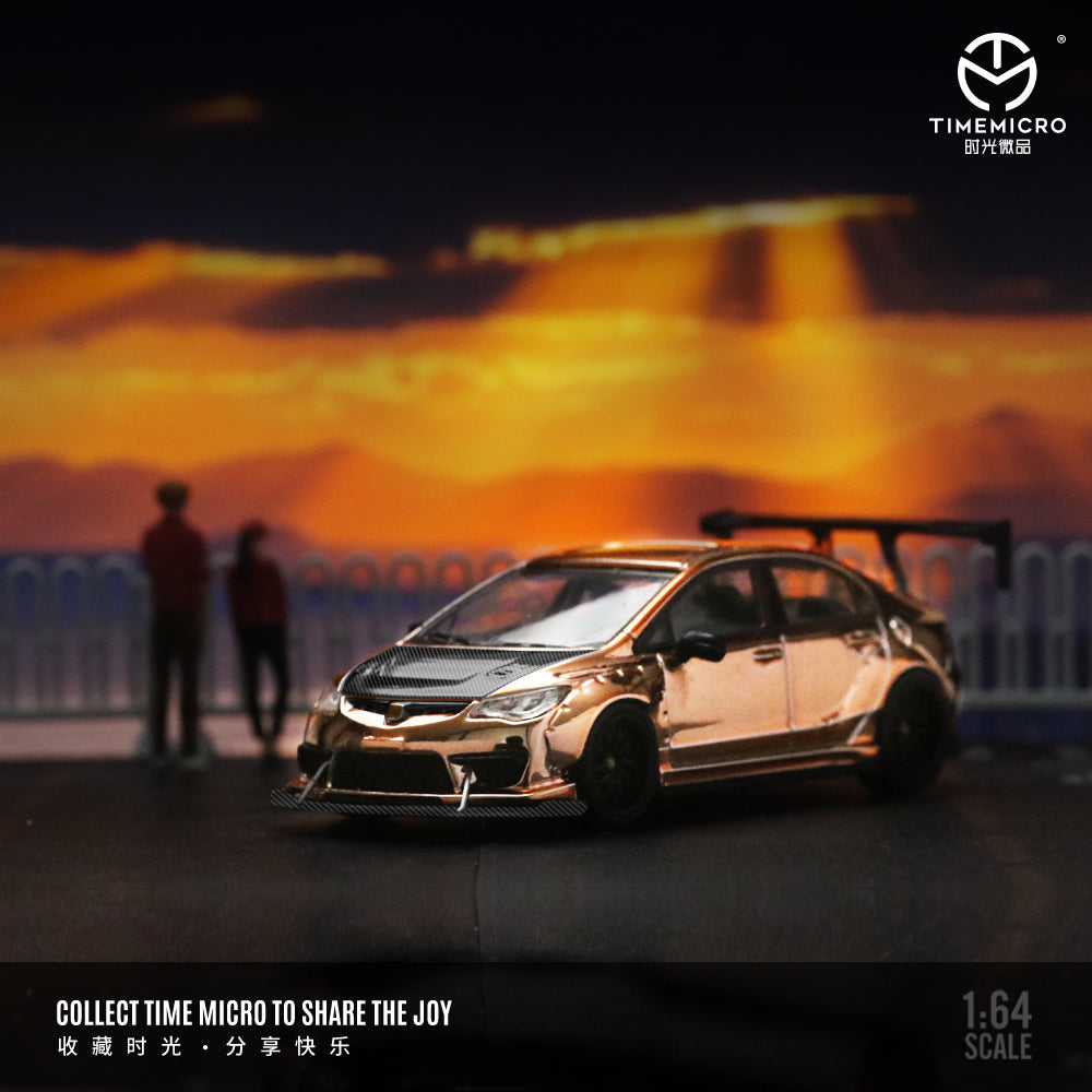 Time Micro 1:64 Honda Civic Type R FD2 Modified Rose Gold