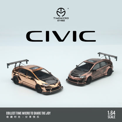 Time Micro 1:64 Honda Civic Type R FD2 Modified Brushed Bronze