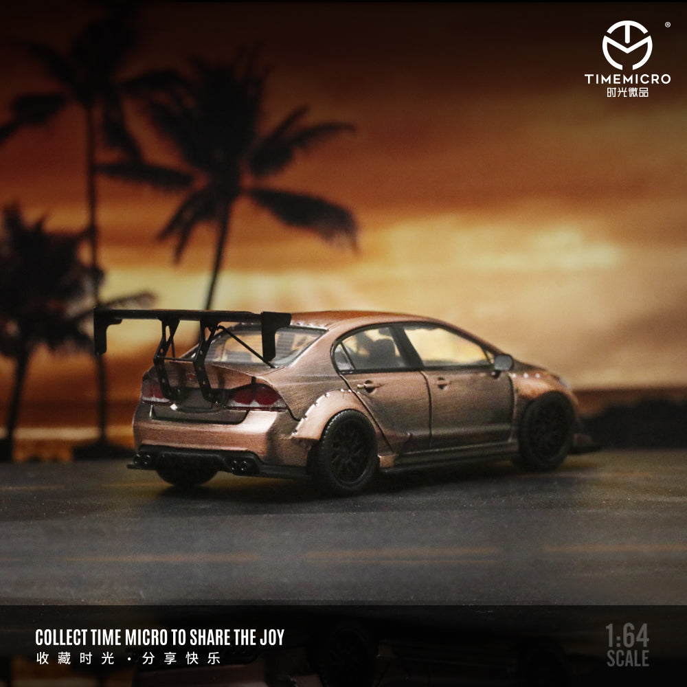 Time Micro 1:64 Honda Civic Type R FD2 Modified Brushed Bronze