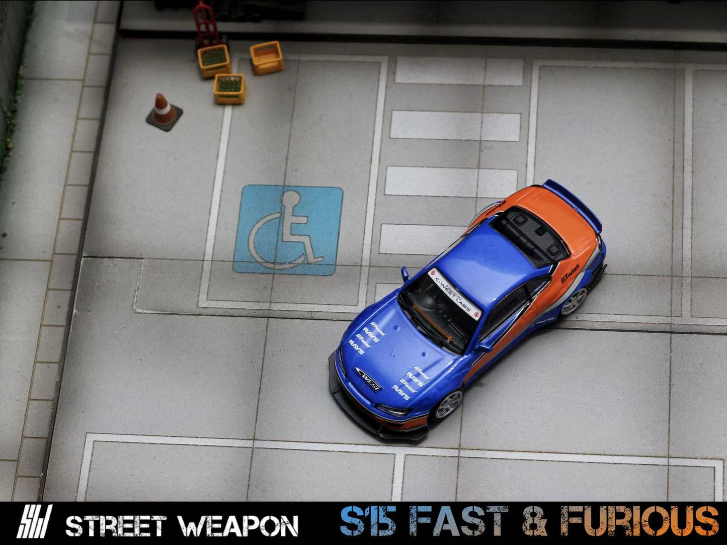 Street Weapon 1:64 Nissan Silver S15 Rocket Bunny Fast & Furious Mona Lisa