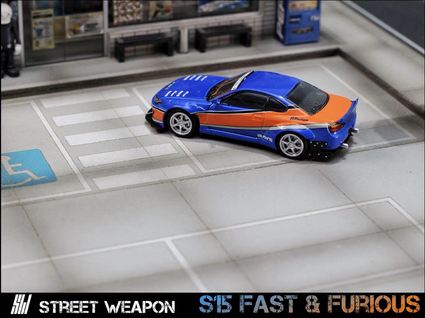 Street Weapon 1:64 Nissan Silver S15 Rocket Bunny Fast & Furious Mona Lisa