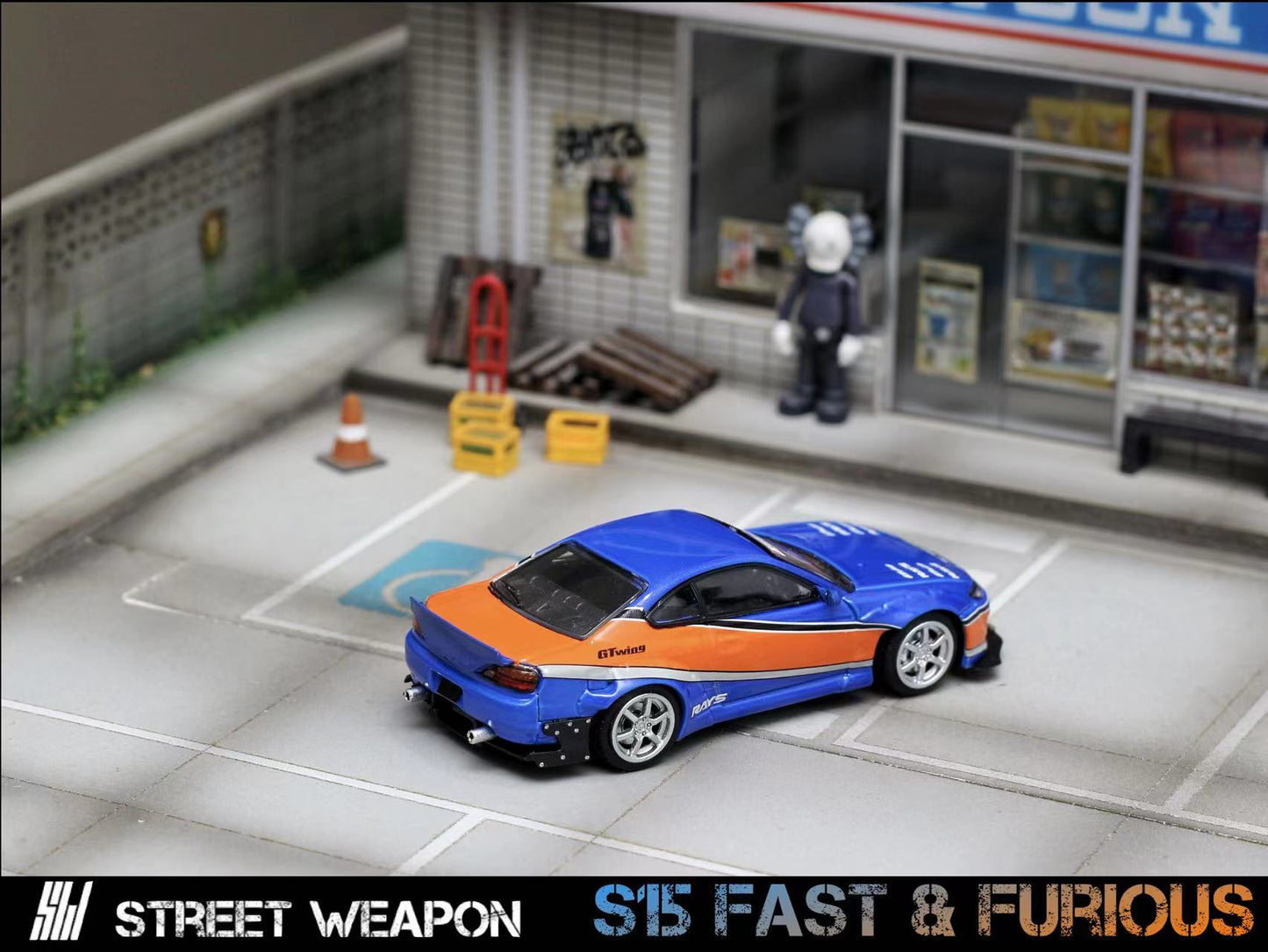 Street Weapon 1:64 Nissan Silver S15 Rocket Bunny Fast & Furious Mona Lisa