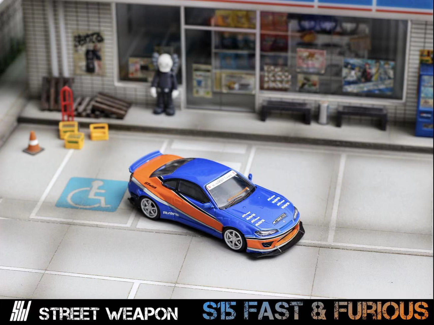 Street Weapon 1:64 Nissan Silver S15 Rocket Bunny Fast & Furious Mona Lisa