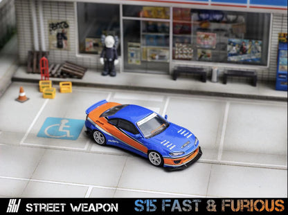 Street Weapon 1:64 Nissan Silver S15 Rocket Bunny Fast & Furious Mona Lisa