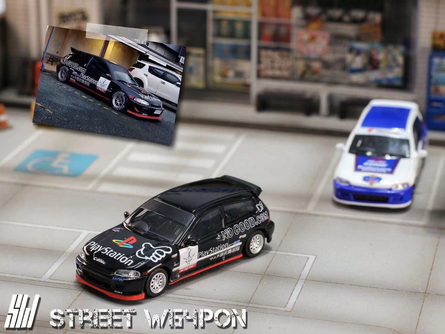Street Weapon 1:64 Honda CIVIC EG6 Spoon Play Station Edition