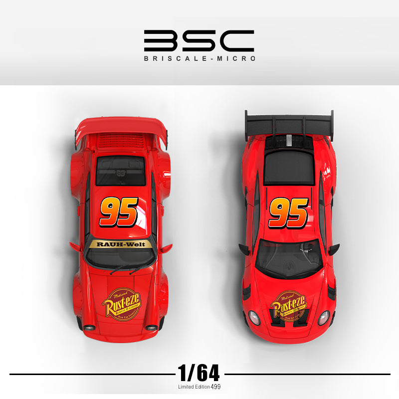 BSC 1:64 Porsche RWB 964 Disney Movie Cars Lightening McQueen