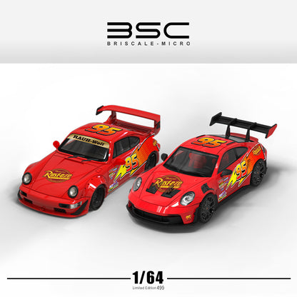 BSC 1:64 Porsche RWB 964 Disney Movie Cars Lightening McQueen