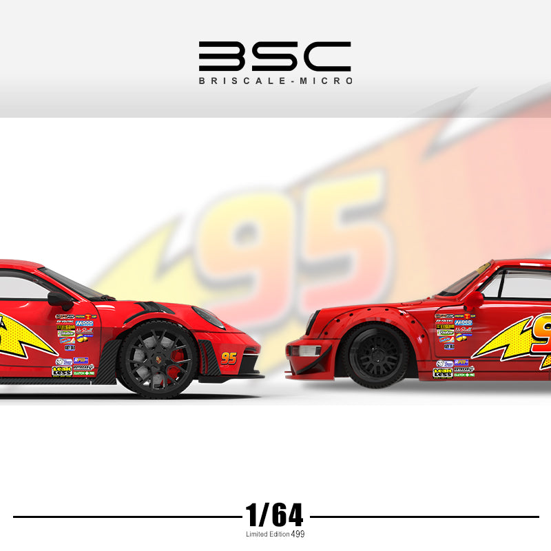BSC 1:64 Porsche RWB 964 Disney Movie Cars Lightening McQueen