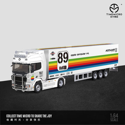 Time Micro 1:64 Scania Container Truck White Apple Edition