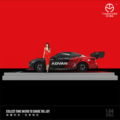 Time Micro 1:64 BMW M4 ADVAN Edition with Model Girl Figure