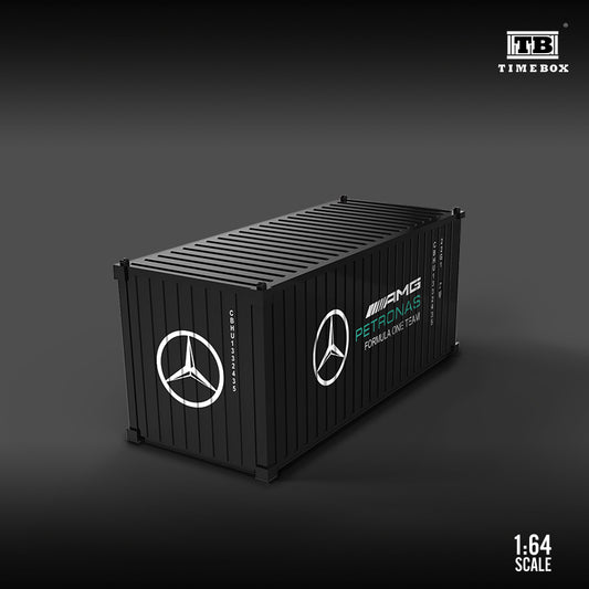 Time Box 1/64 20ft Shipping Container Full Metal Made- Mercedes Benz AMG Version 2