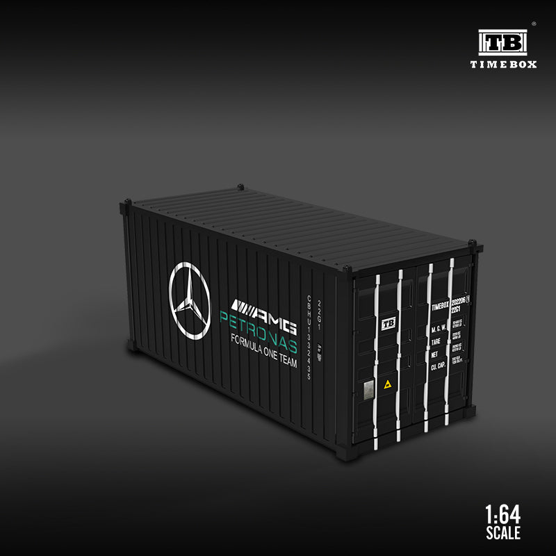 Time Box 1/64 20ft Shipping Container Full Metal Made- Mercedes Benz AMG Version 2