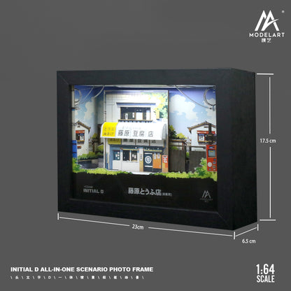 ModelArt 1:64 Initial D All In One Scenario Diorama Photo Frame with LED Light