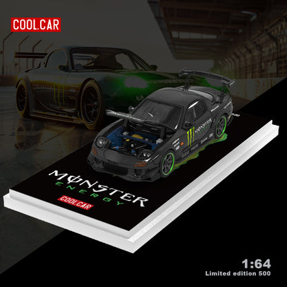 Cool.Car 1:64 Mazda RX-7 Re Amemiya Openable Engine Hood Monster Energy Edition
