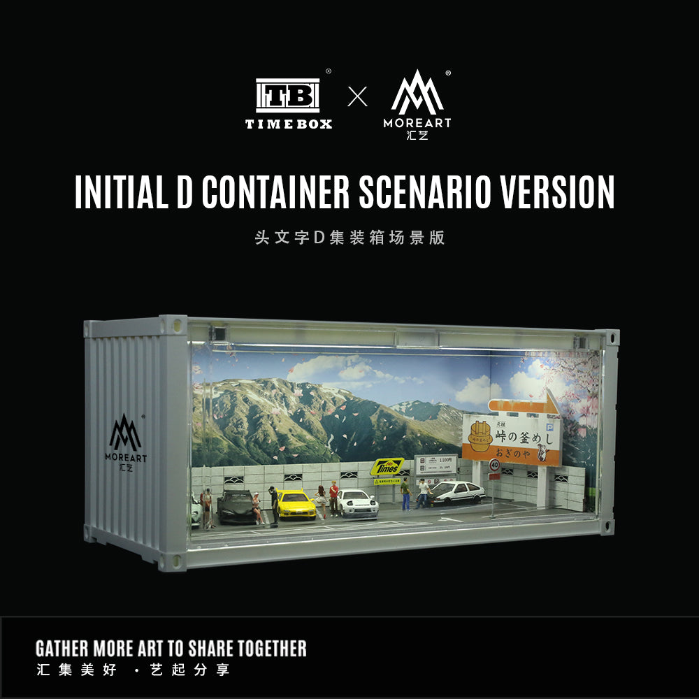 MoreArt x Time Box 1:64 Initial D Container Scenario LED Lighting Diorama Container - Version A