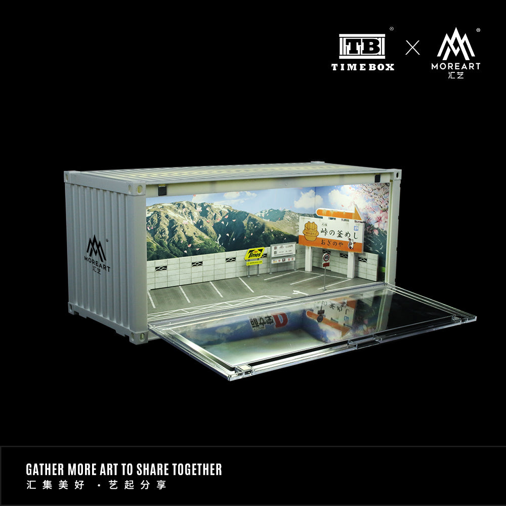MoreArt x Time Box 1:64 Initial D Container Scenario LED Lighting Diorama Container - Version A