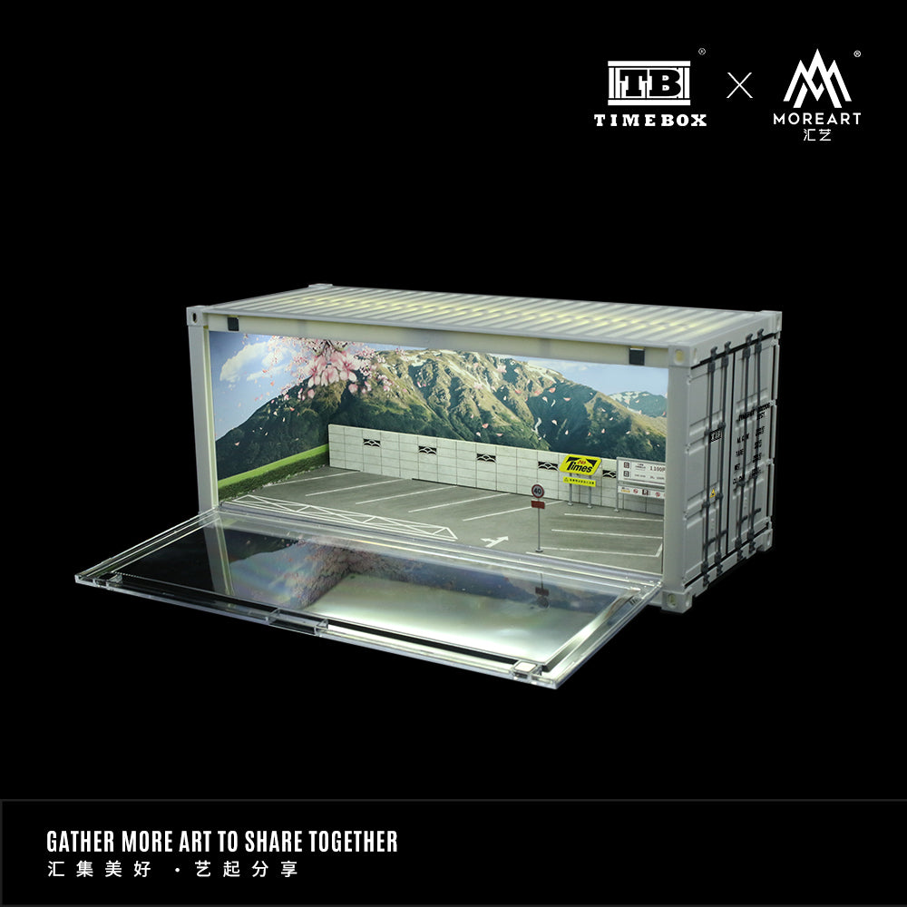 MoreArt x Time Box 1:64 Initial D Container Scenario LED Lighting Diorama Container - Version A